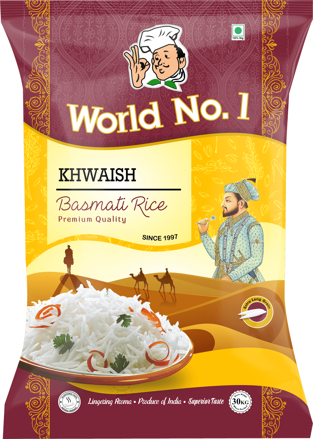 WORLD NO 1 KHWAISH BASAMATI RICE